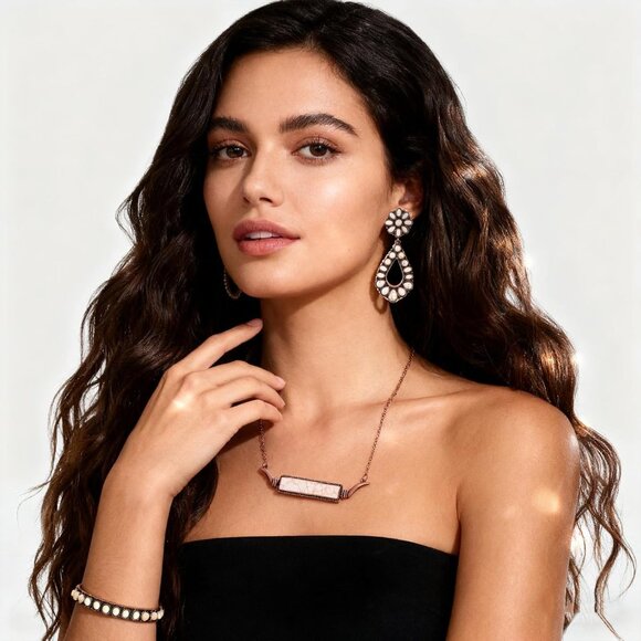 3 Pcs Rustic Western Jewelry for Women Cowgirl Jewelry Set Turquoise Necklace Ea - Picture 2 of 6